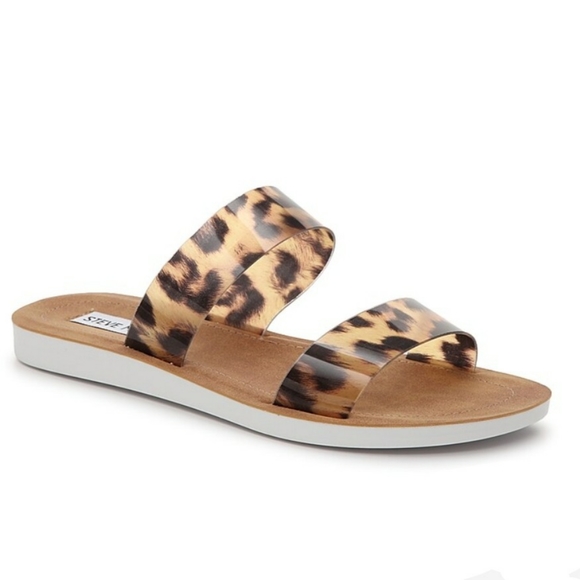 Steve Madden | Shoes | Steve Madden Plastic Leopard Print Lam Sandals |  Poshmark